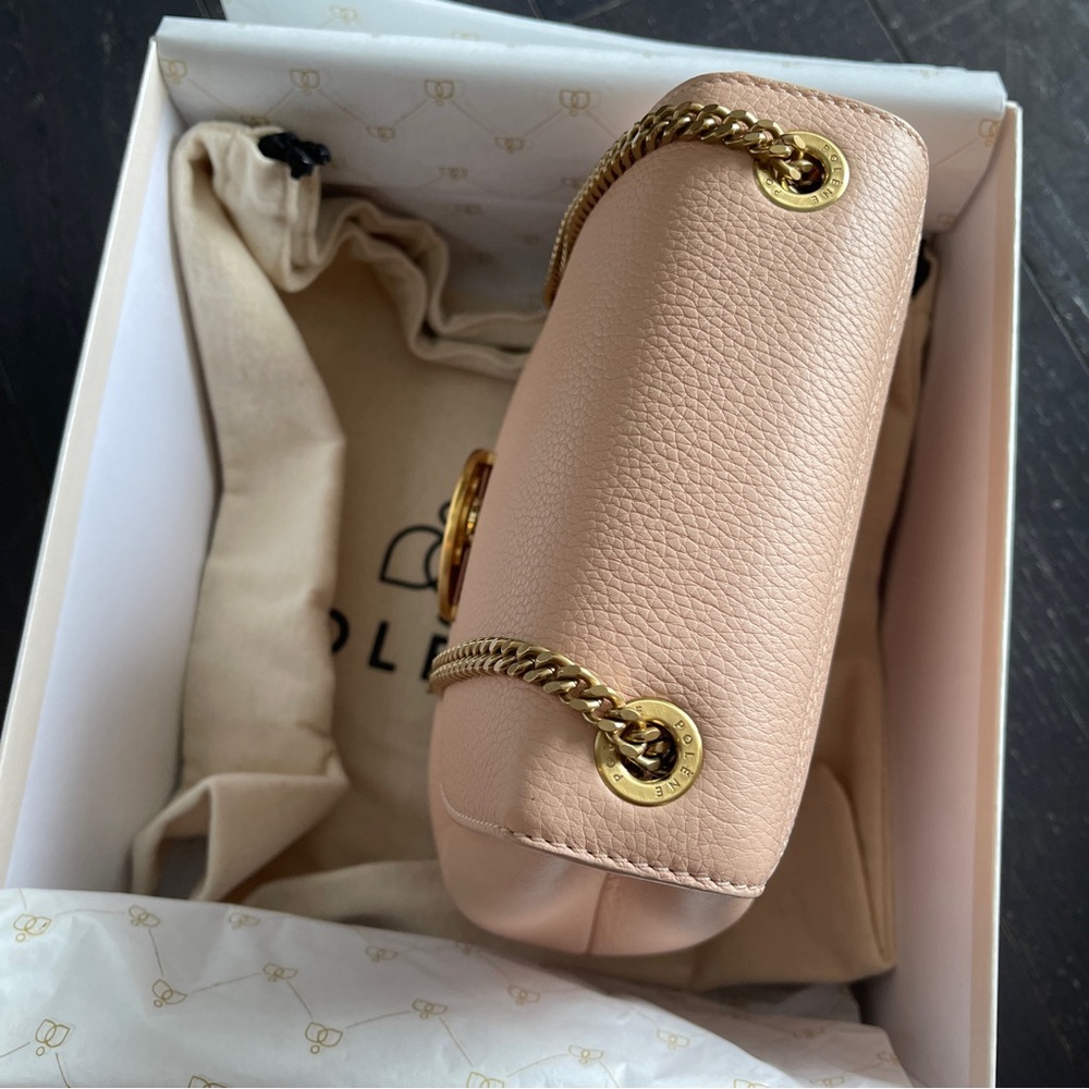 Polene numero un mini leather crossbody bag in pink - Picture 6 of 14